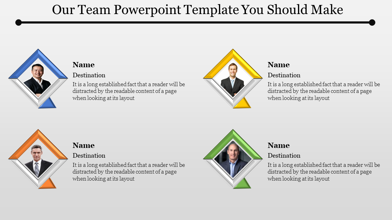 Our Team PowerPoint Template For Presentation Slide 